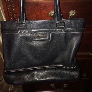 LIKE NEW MINT Black Pebble Leather Kate Spade Tote